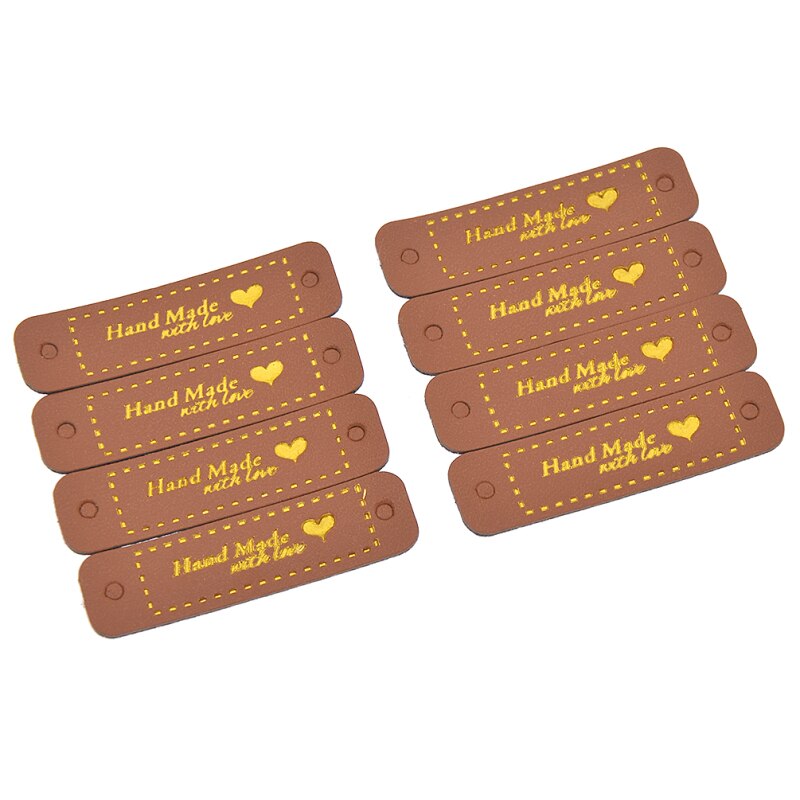 Etiqueta de cuero sintético hecha a mano para ropa de niños, bolsas de mezclilla para manualidades, accesorios de costura, materiales