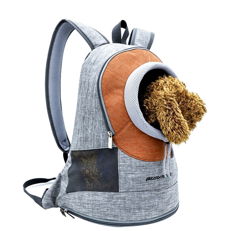 Mode Rugzak voor Carrying Hond Ademend Dubbele Schouders Tas Aanpassing Kleine Hond Carrier Outdoor Winkelen Supplies: Orange / M