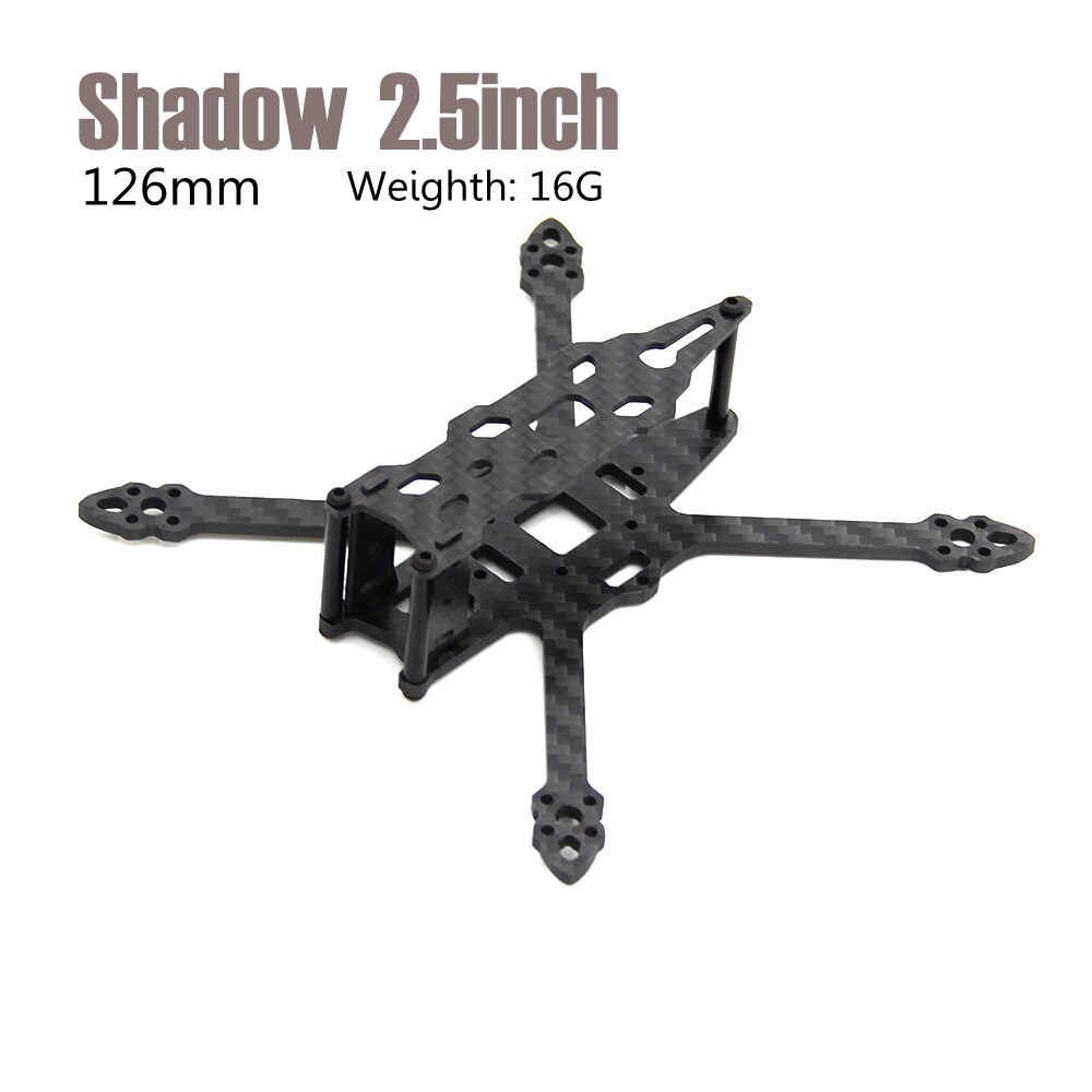 Shadow 2.5inch Carbon Fiber 126 126mm Wielbasis met 2.5mm Arm X Type Frame Kit DIY Rack voor RC Drone FPV Racing Drone Onderdelen