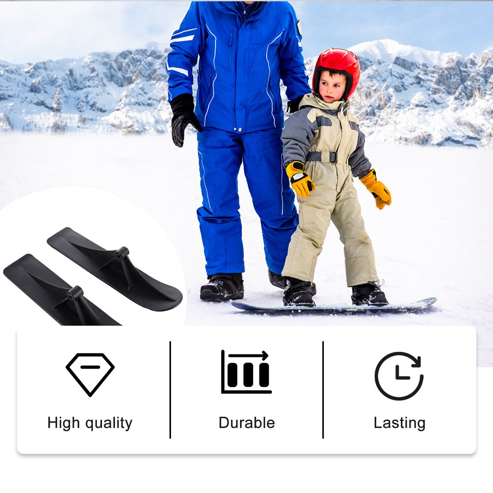 1 paar draagbare duurzame praktische scooter ski wielen snowboard slee voor kinderen meisjes jongens