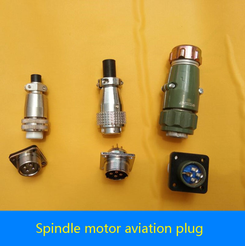 1PC Engraving Machine High-Speed Spindle Motor Special Aviation Plug Aviation Plug-In Socket Base Fixed Wiring Plug Faucet