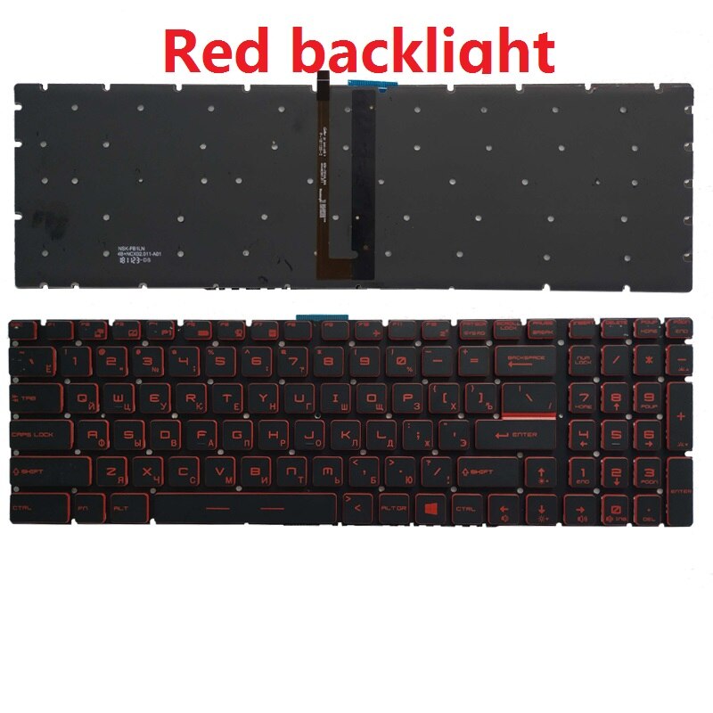 Russische Laptop Toetsenbord Voor Msi MS-1795 MS-1796 MS-1799 MS-17B1 MS-17B4 MS-17B3 Ru Toetsenbord: Red backlight