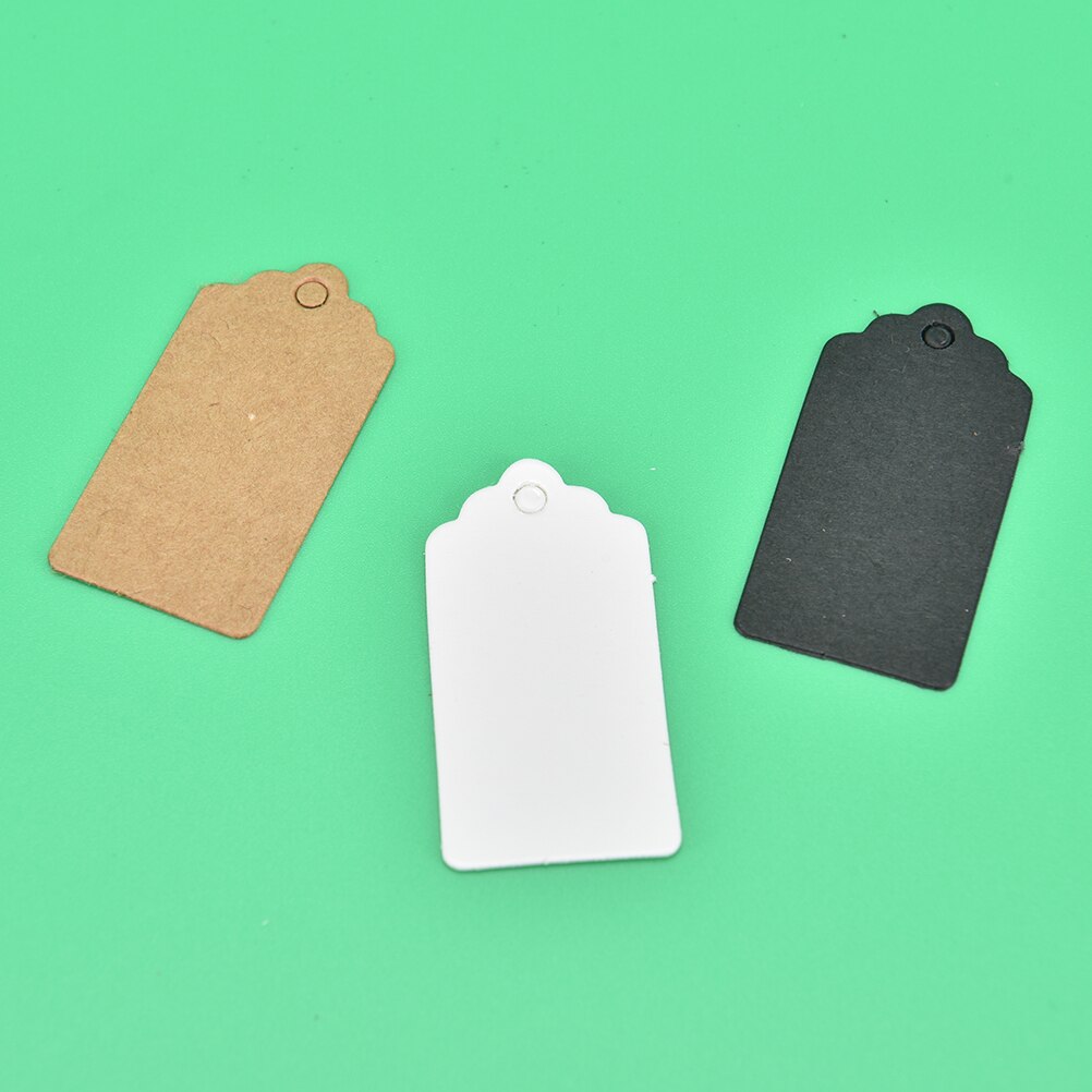 100 stk kraft prismærker til tøj hænge gør-det-selv julebryllupsfest indretning rektangel papir etiket 4 x 2cm