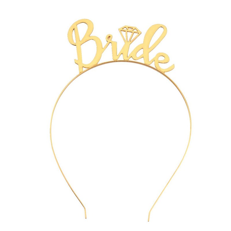 Bruiloft Accessoires Bruid Om Gilded Bruid Bruidsmeisje Bridal Tiara Kroon Voor Bachelorette Vrijgezellenfeest Decoratie Meisjes: Goud