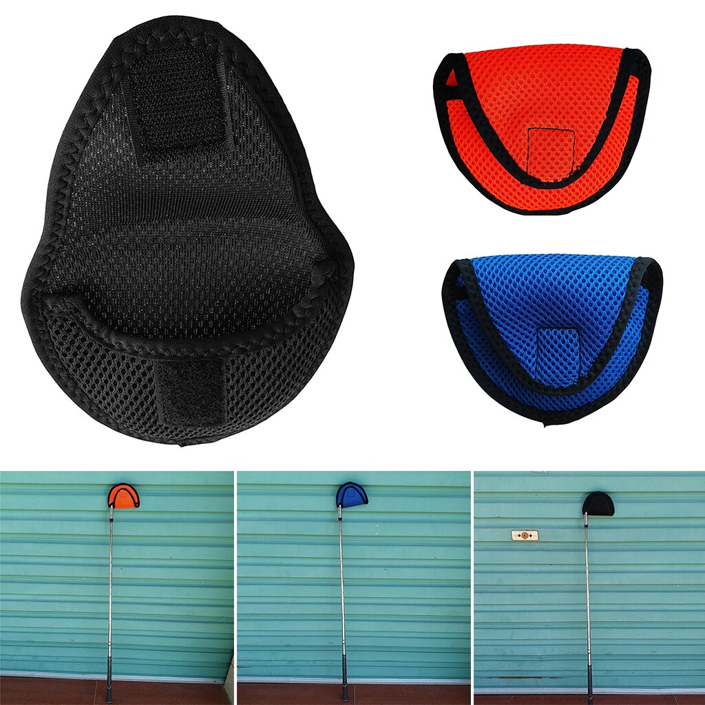Golf Club Mallet Putter Headcover Head Cover with Loop Tape Fastener