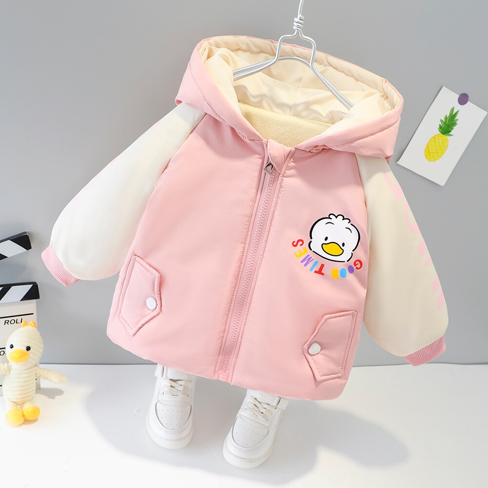 Huva flickor sammetsjacka söt bebis pojkar trenchjacka solskyddskläder för pojke flicka kappa patchwork topp: Rosa inga skor / 18m