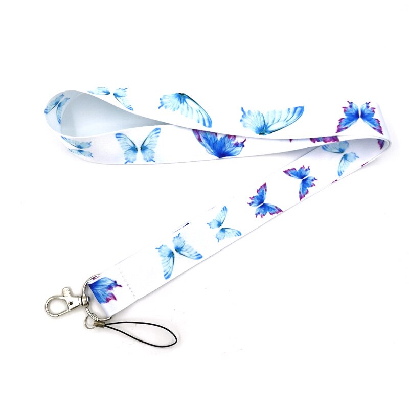 Vlinder Telefoon Bandjes Lanyards Voor Sleutels Id-kaart Badge Holder Sleutelhanger Nekkoord Singels Lint Hang Touw Mobiele Accessoires: 01