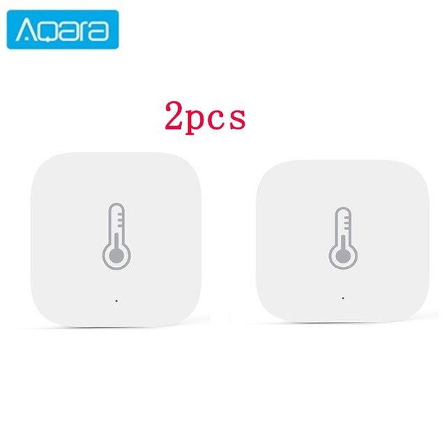 Newest Aqara Temperature Sensor Smart Air Pressure Humidity Sensor Smart Control Zigbee Connection For Xiaomi APP/Apple HomeKit: aqara version 2pcs