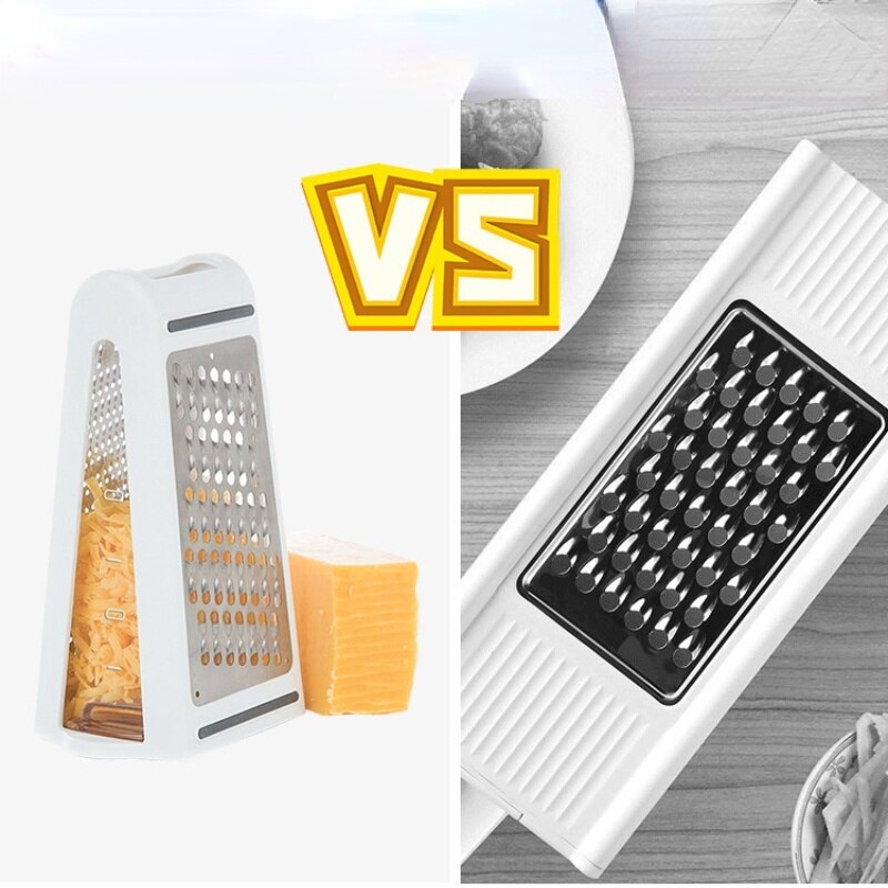 2 Sided Stainless Steel Manual Vegetable Cheese Grater With Container Box Tray Multipurpose Kitchen Tool Vegetable Cutting Tool