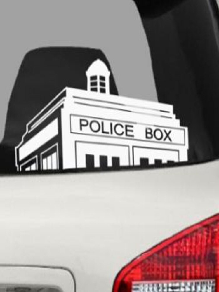 Stickers One Piece Police Box Painting WC Toilet Wall Car Sticker Home Decoration Accessories Picture Aesthetic Room Decor