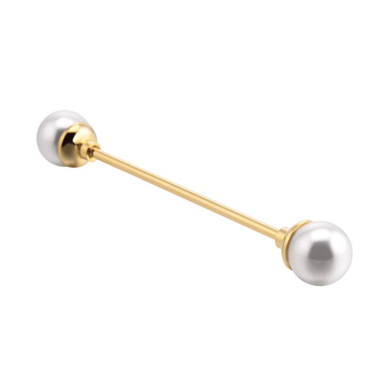 parelkragen pin heren zakelijke bijeenkomst bruiloft bruidegom ceremonie meester shirt accessoires spiraal kraag pinnen