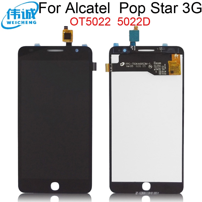 WEICHENG For Alcatel One Touch Pop Star 3G OT5022 OT 5022 OT-5022 5022X 5022D LCD Display Digitizer Screen Complete Assembly
