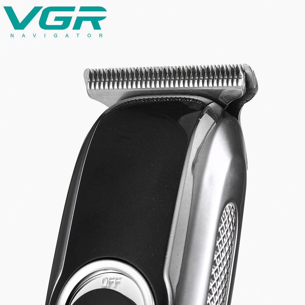 VGR Ciseaux Électriques Nouvelle Tondeuse À Cheveux 0 Tête De Coupe Tête D'huile Sculpture Ciseaux De Coiffeur Électrique USB V-168 Tondeuses Sans Fil