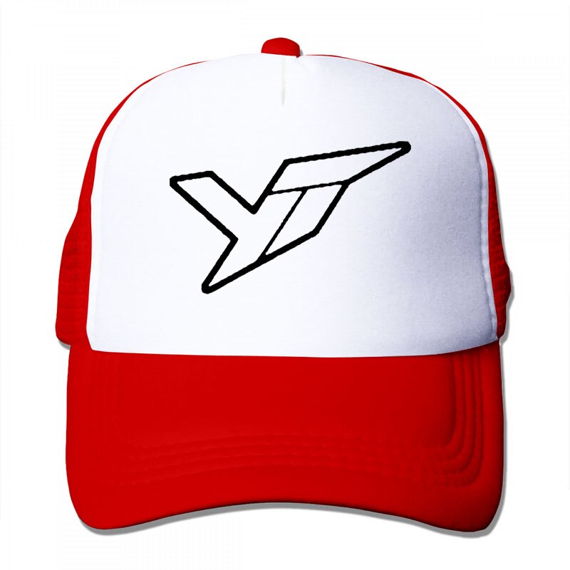 Yt Industries Outline Baseball cap men women Trucker Hats adjustable cap: 3-Red