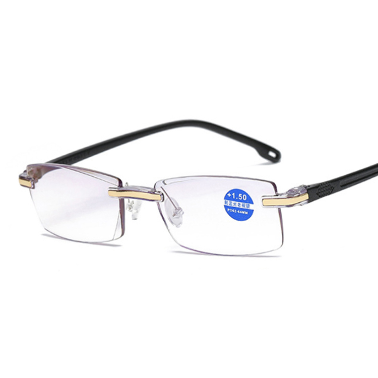 Progressive Multifocal Reading Glasses Women Men Anti-blue Light Hyperopia Glasses Near and Far Presbyopic Spectacles +1.5 2.0: +250 / Black