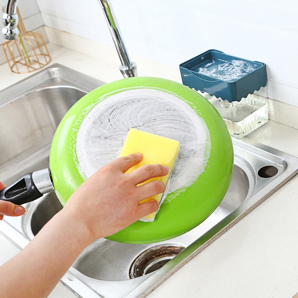 Distributeur de savon liquide automatique mousse éponge pompe à savon pour maison école Restaurant manuel presse savon organisateur cuisine outil