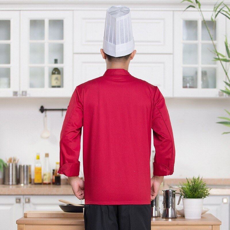 Kokkeuniform herregjødsel øke hotellets kantine kokkens kjøkken langermet qiu dong antrekk