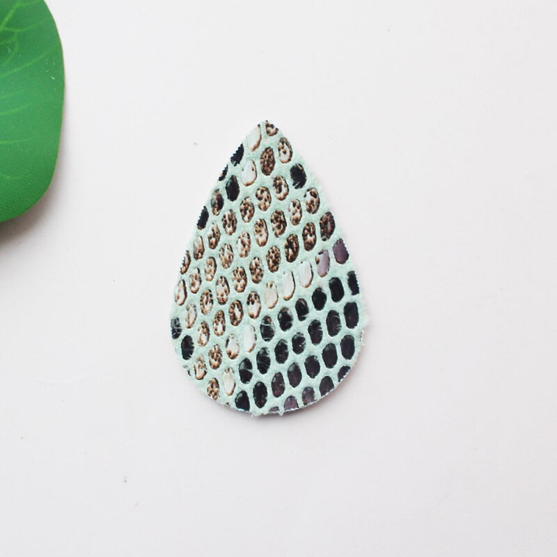 10 pièces Vintage serpent motif PU cuir boucle d'oreille feuille matériaux bijoux à bricoler soi-même faisant des accessoires fournitures: 5