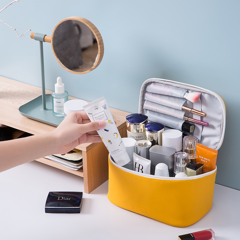 Reise Kosmetik tasche Frauen wasserdicht nette candy farben make-up taschen tragbare speicher Machen up Tasche Organizer