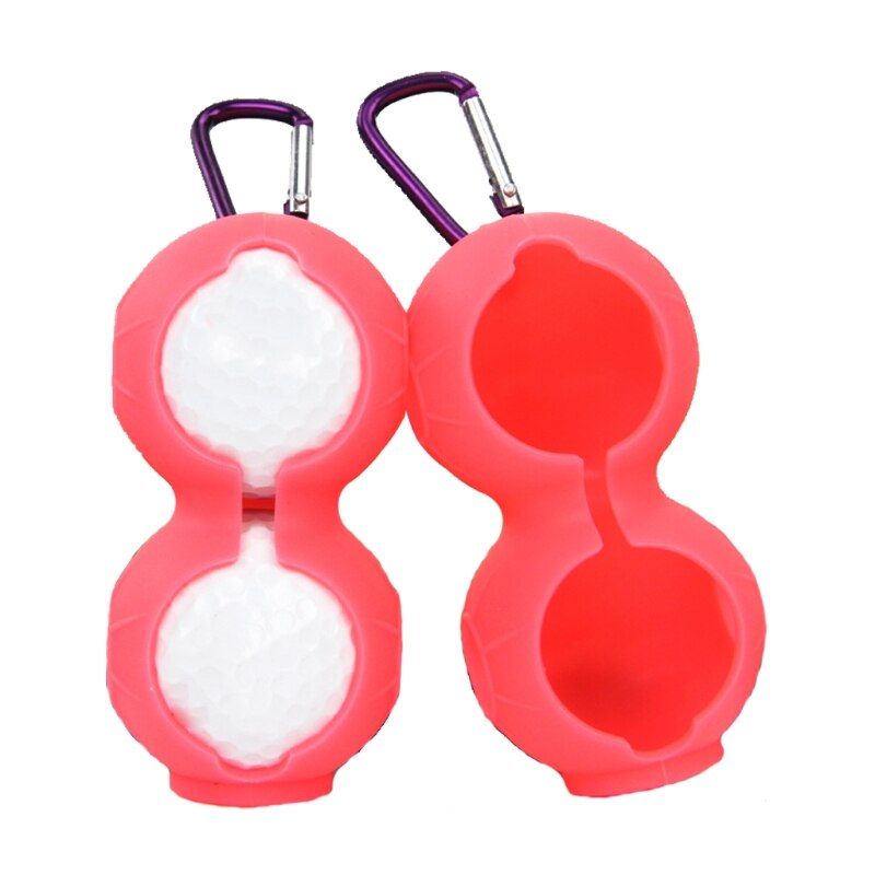 Silicone Golf Ball Cover Wear Resistant Protective with Keychain Golf Accessories Supplies Lightweight Golf Ball Sleeve