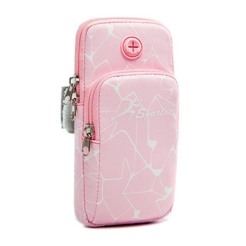BGreen étanche sport cellule téléphone portable sac en cours d'exécution téléphone sac cyclisme randonnée coque de téléphone Fitness Gadget carte support de pochette: For 4.0 to 5.5 Inch / Pink