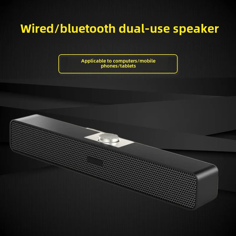 Schreibtisch Laptop Bluetooth Lautsprecher USB Lange Bar Drahtlose Bluetooth Verdrahtete Klang Universal- Heimgebrauch Bass Kanone Motorrad Klang Sys