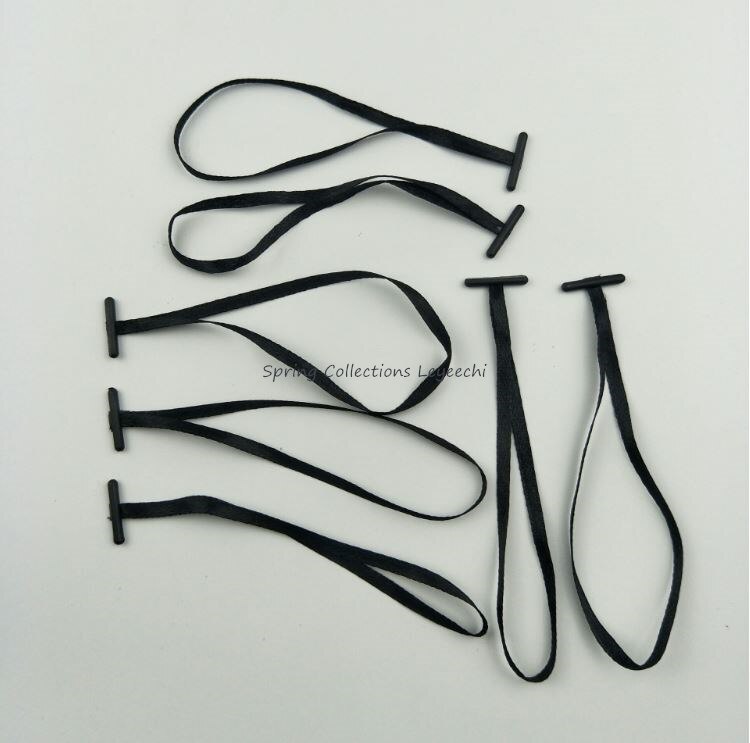 Blanco/Negro/gris 100 piezas Etiqueta de cinta de seda sello de ropa etiquetas colgar cuerda de plástico broche de cierre accesorios de sujeción de gancho