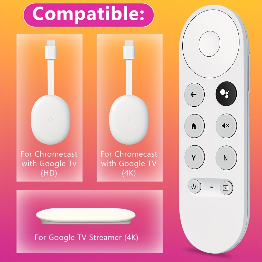 Voice Remote for Google Chromecast 4k Snow TV, Replacement Remote Control for G9N9N, GA01920-US, GA01409-US