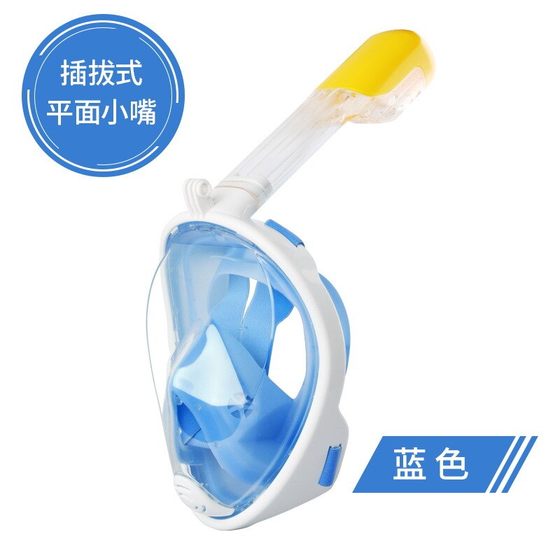 Professionale Completa Viso Maschera Per Lo Snorkeling Scuba Diving Mask Nuoto Snorkel Anti-fog Subacquea Swim Training Mascherina di Immersione Subacquea: Blue / S/M