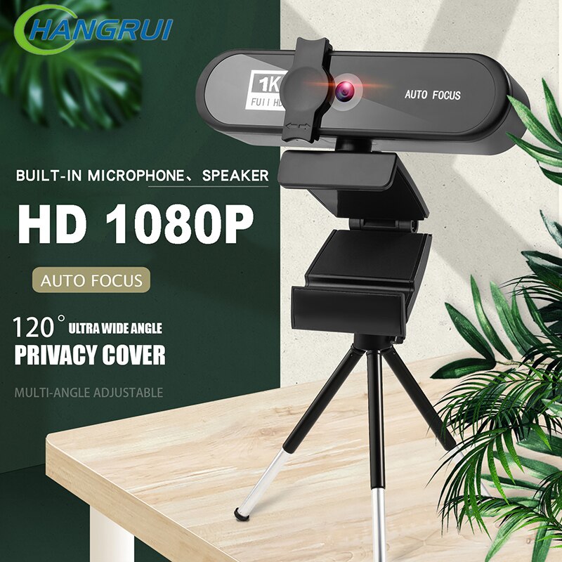 Hangrui Hd Webcam 1080P Mini Usb Camera Pc Webcam Autofocus Webcam Webcams Ingebouwde Microfoon Voor pc Laptops Computer