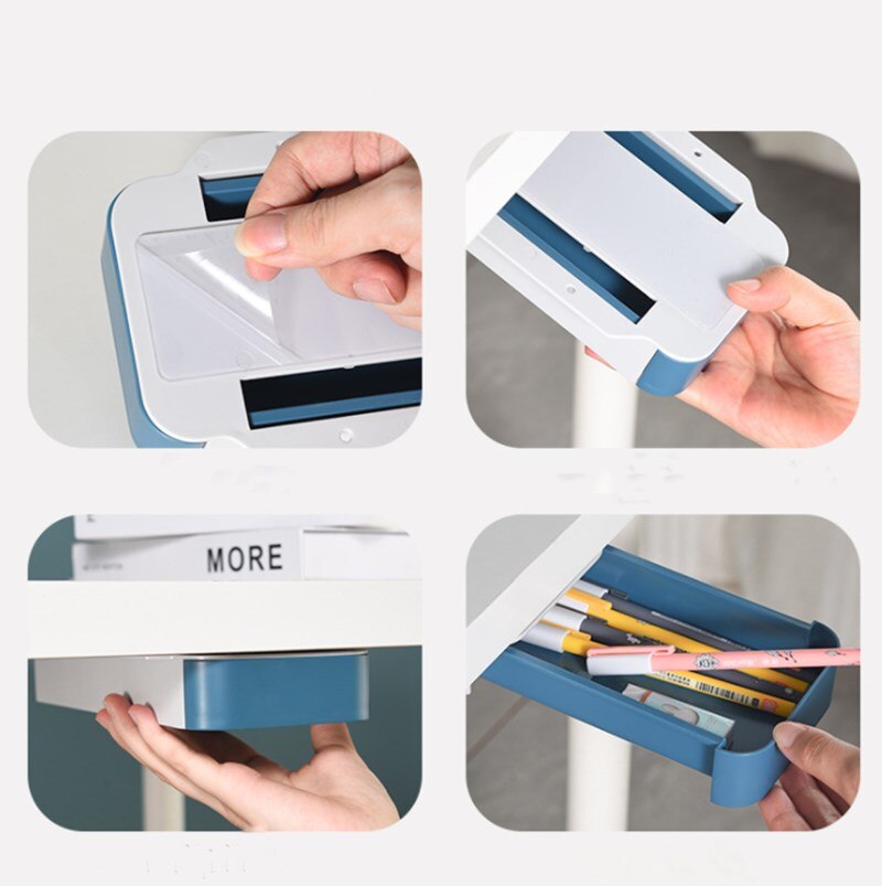 Biurko materiały biurowe szuflada schowek pudełko typu Organizer skrzynka ukryte dno obsadka robić pióra piórnik o dużej pojemności