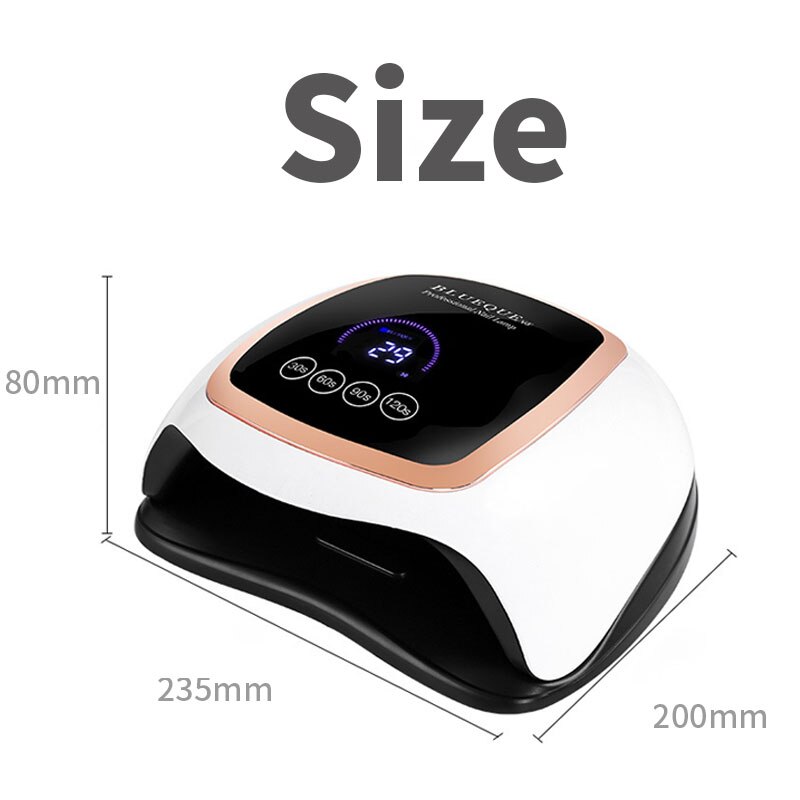 Krachtige Uv Led Lamp Voor Nagels Gel Droger 80W Lamp Voor Drogen Nagels Uv Gel Vernis Met Sensor Lcd display Lamp Voor Manicure