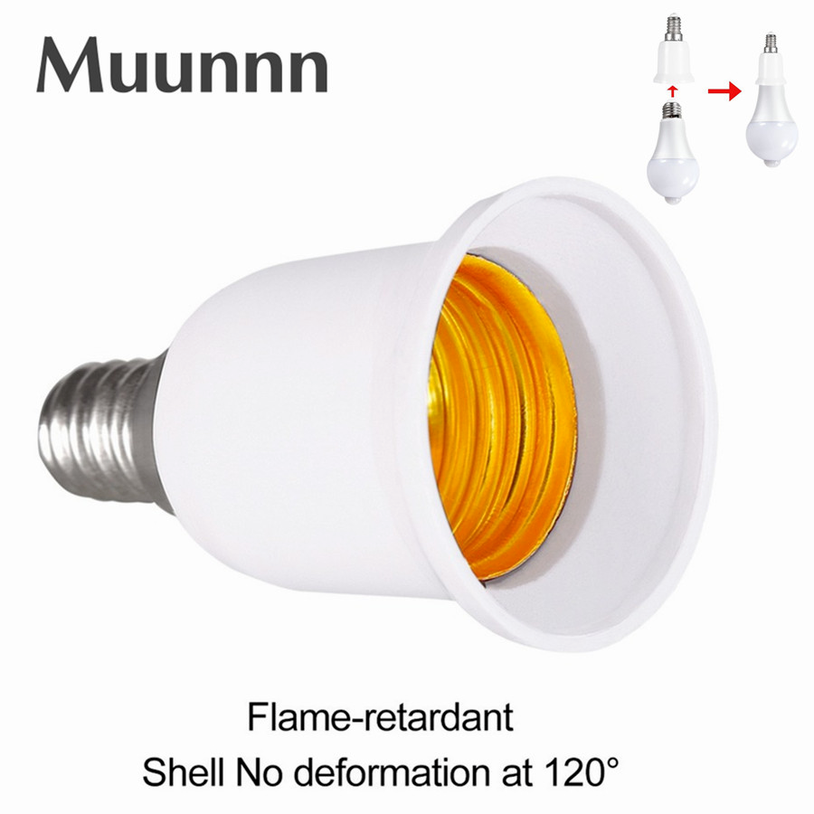 Converter  e14 to e27 adapter konvertering socket brannsikker socket lampeholder adapter lampeholder belysning tilbehør