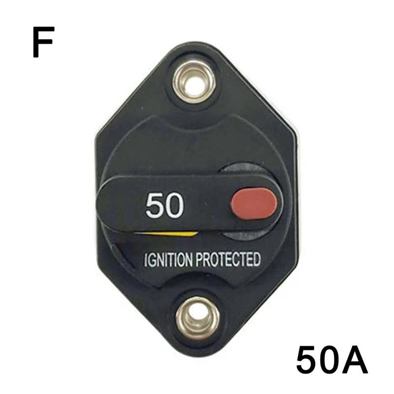 12v-32v 10a/15a/20a/30a/40a/50a Circuit Breaker Reset Fuse Inverter Manual Button With F1665 Y4g1: 50A