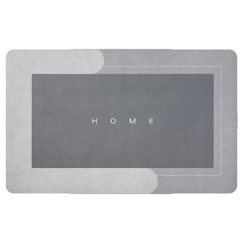 Super Absorberende Vloermat Sneldrogend Badkamer Tapijt Keuken Olie-Proof Napa Huid Bad Mat Moderne Eenvoudige Niet-slip Vloermatten: Rectangle Light grey / 50x80cm