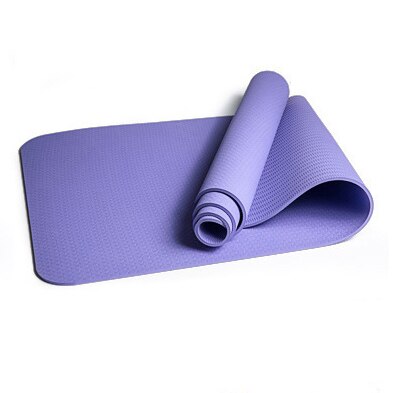 Eco-Friendly 6mm TPE With Posture Line Thicken Yoga Pilates Mats Pad For Lose Weight Home Gym: Violet