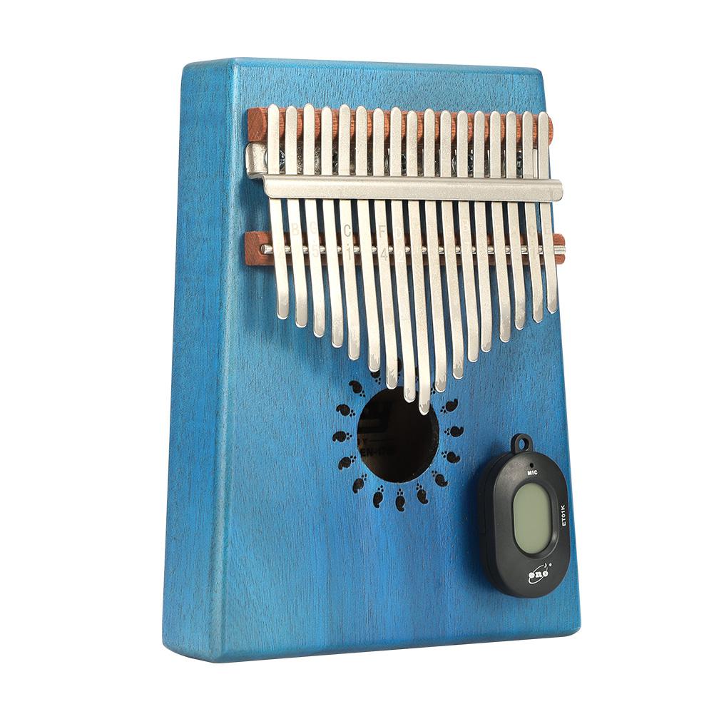 Et01k kalimba tuner 12 lige temperament auto-tune mode tuner til tommelfinger klaver mbira drejeadapter