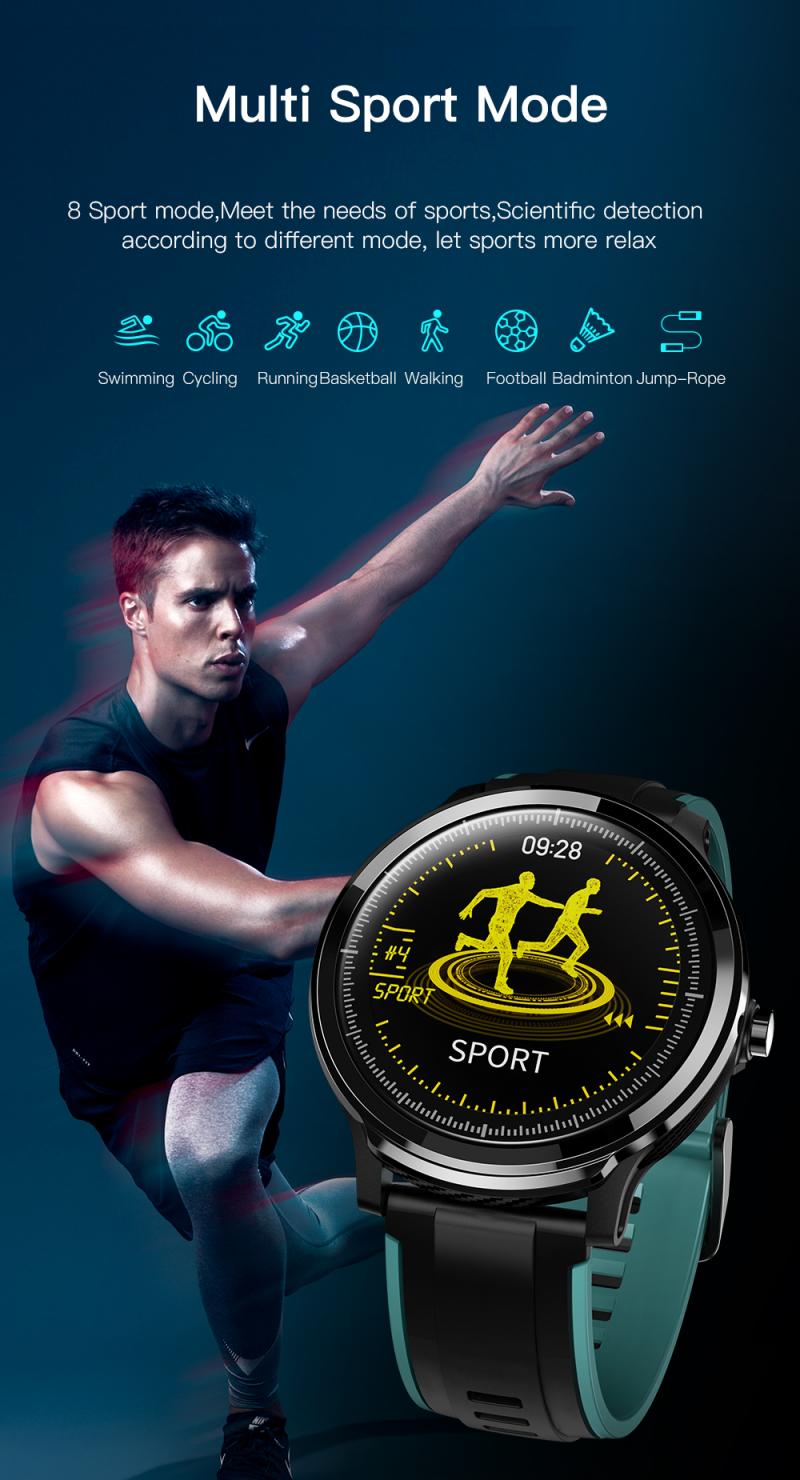 SN80 Smart Watch IP68 Waterdichte Full Touch Smart Watch Hartslag Display Bloeddruk Fitness Track Sport