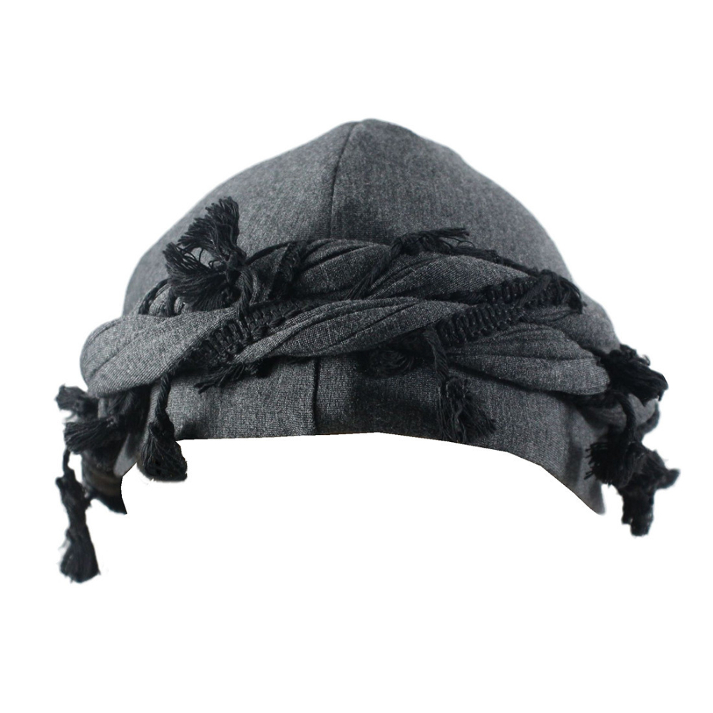 Babalet Halo Turban for Men Women Satin Lined Durag Head Wraps Skull Cap Pre-Tied Tassels Braid Beanie Vintage Twist Bonnet: Red