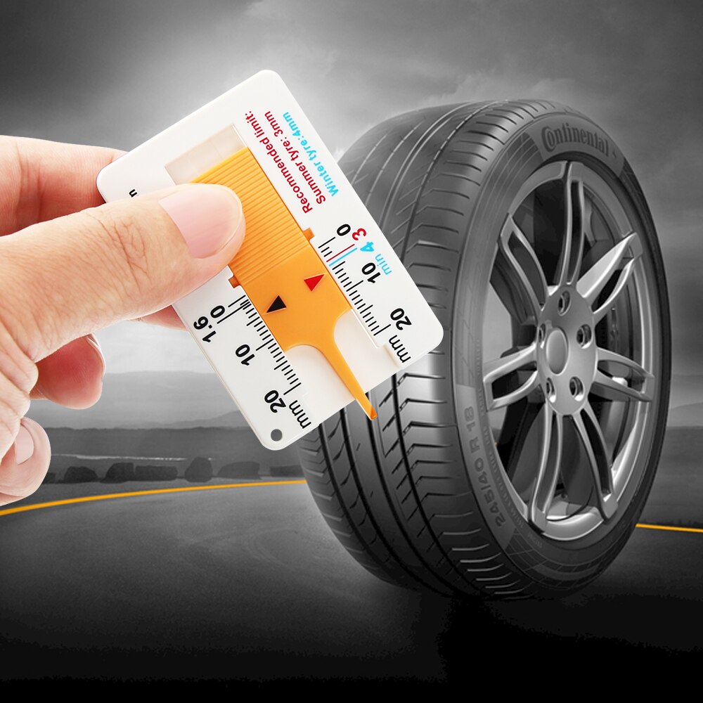 Medidor de profundidad de la banda de rodadura del neumático del coche, herramienta de medición de 0-20mm, para motocicleta, remolque, furgoneta