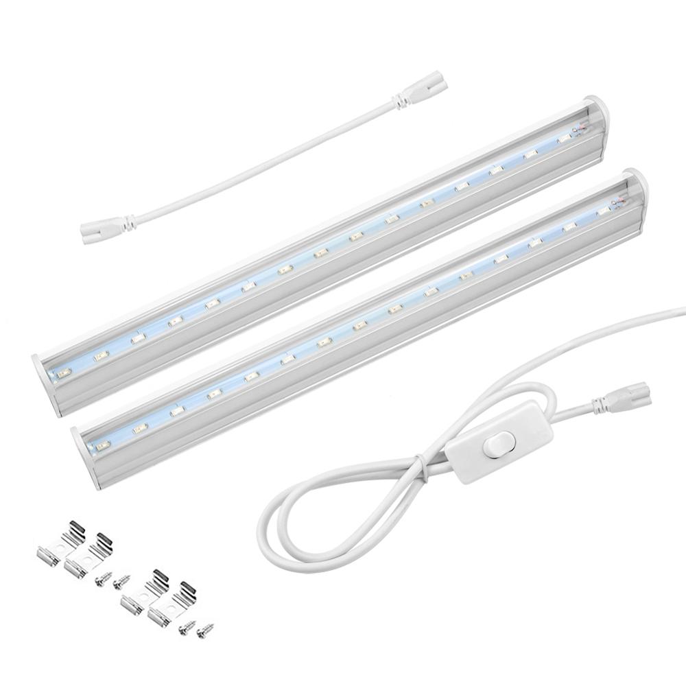 Led odlingsljus inomhus hem blombelysning tillväxt fito lamprör för växter plantskola hydroponics fullt spektrum led fytolampa: 2 st / Eu