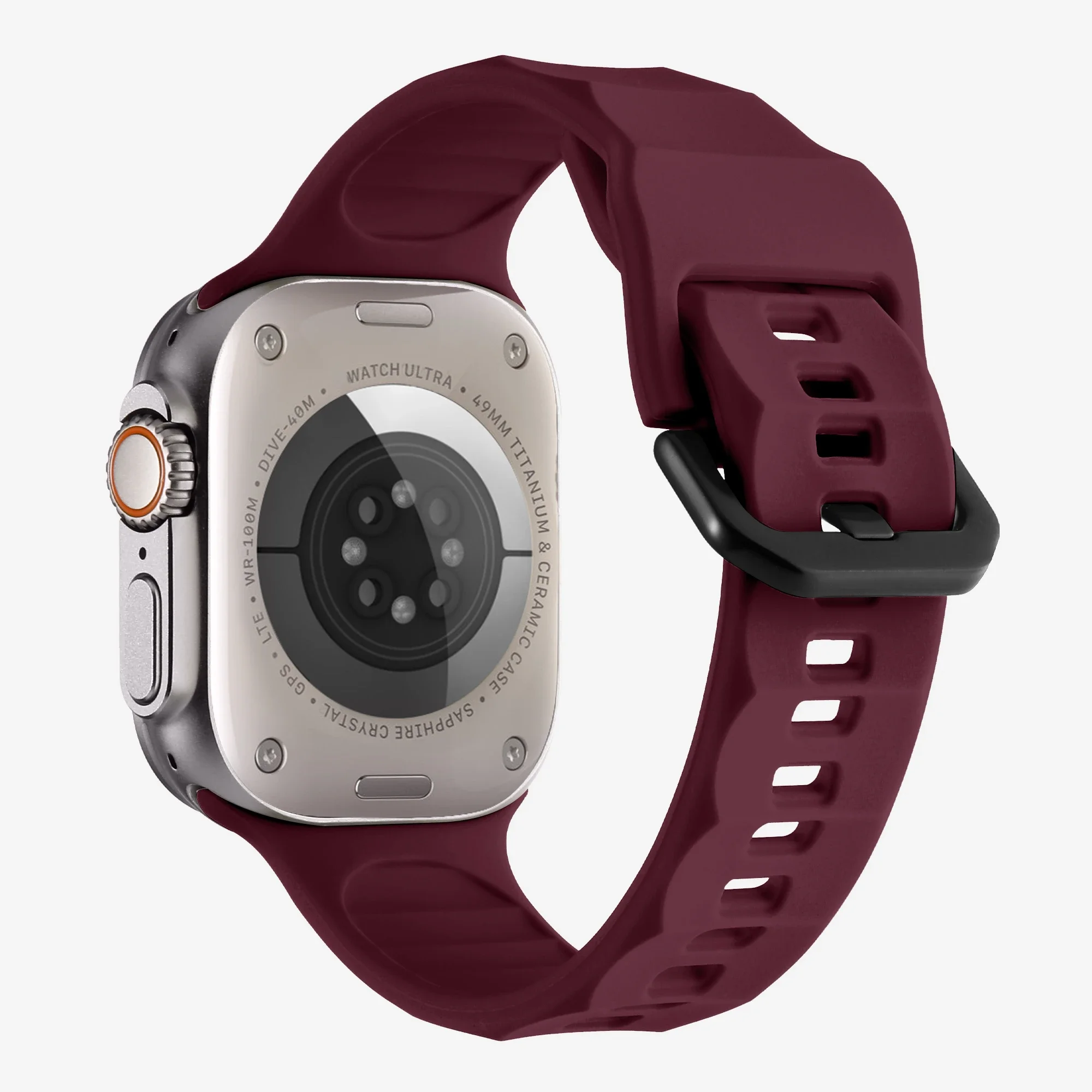 Sports Strap For Apple Watch Ultra2 49mm 10 42mm 46mm 9 8 7 45mm 41mm Silicone Bracelet band iWatch 6 5 4 SE 44mm 40mm 38mm Belt: Coal Black / 16mm