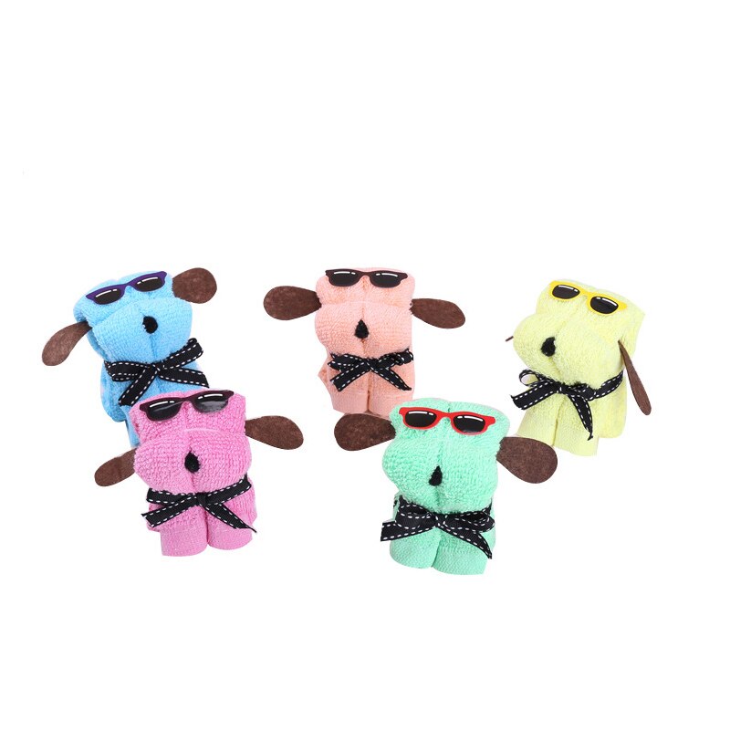 5 Pcs Leuke Hond Vorm Katoen Taart Handdoek Creatieve Moederdag Wedding Persent Verjaardagscadeautjes 88 @ 99 775 DC156