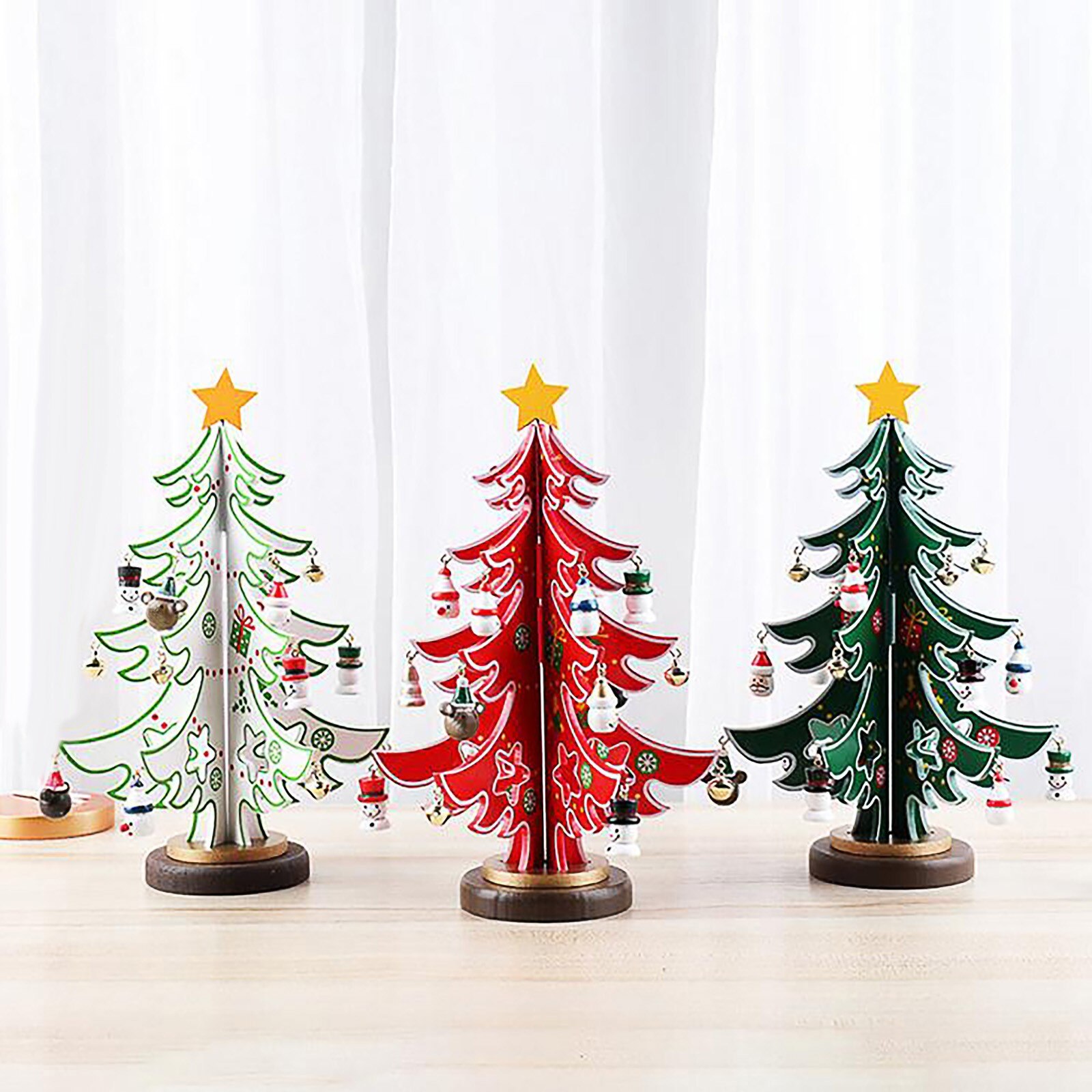 Wooden Christmas Tree Table Desktop Decoration Christmas Party diy christmas decoration Tree christmas Year's navidad