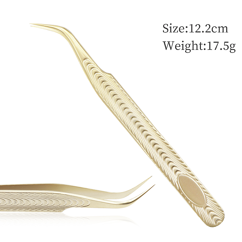 1 pz pinzette per estensione ciglia clip per sopracciglia in acciaio inox decorazioni in oro pinzette antistatiche per ciglia finte forniture per strumenti di trucco: Viola