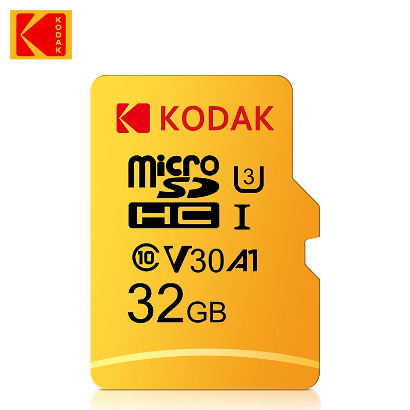Original KODAK MicroSD Card C10 Memory Card 32GB 64GB Class10 Memori TF Micro SD SDXC 128GB 256GB 512GB A1 U3 V30 4K For Camera: 8GB