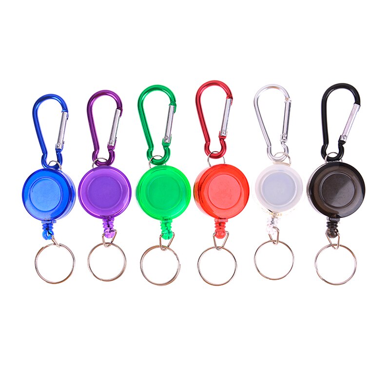 Stalen koord, multifunctionele veelkleurige badgehaspel, intrekbare sleutelhanger, skipas-id-kaarthouder, sleutelhanger