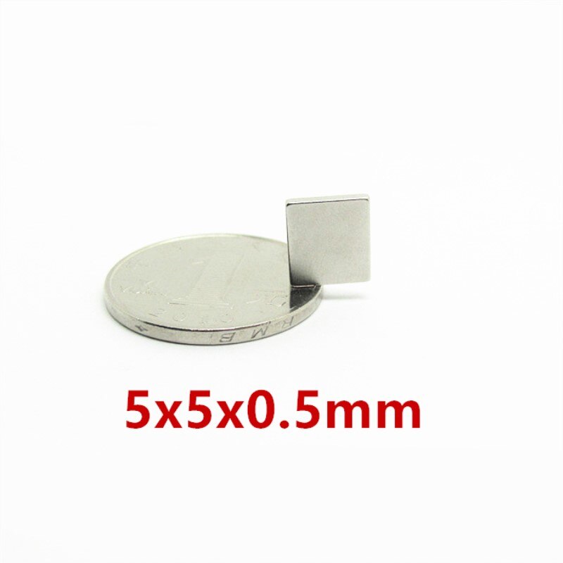 Dünne Magnet 0,5mm Magnet blatt 10x 0,5 12x 0,5 15x 0,5 20x 0,5 30x1 8x 0,5 5x 5x 0,5mm axial Magneten 10mm 12mm 20mm winzigen magneten: 5x5x0.5mm  100Stck