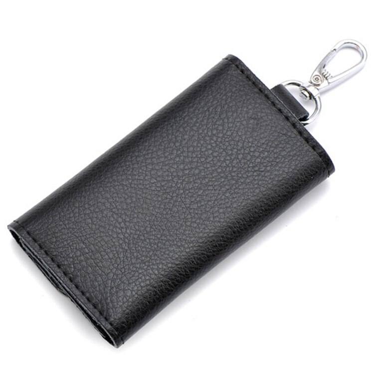 Sleutelhanger mannen vrouwen sleutelhanger organizer etui auto sleutel tas portemonnee huishoudster sleuteletui mini kaarthouder zwart