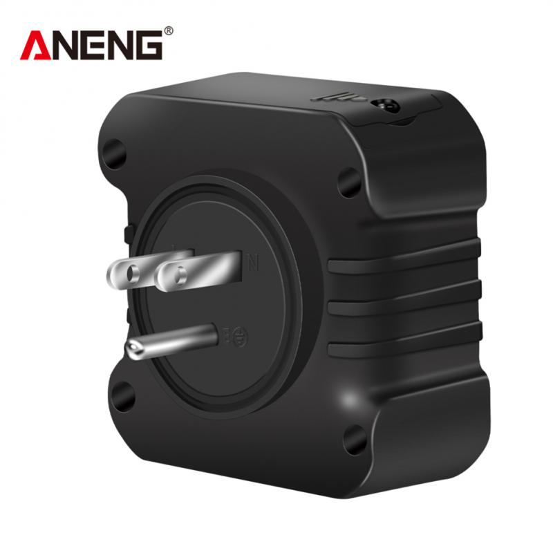 ANENG AC10 Socket Tester US/EU Plug Detector Zero Line Plug Polarity Phase Check Phase Detector Plug Multimeter Digital Tester: US Plug